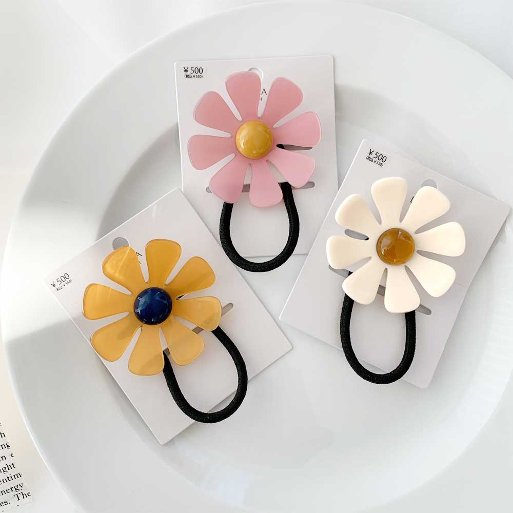 S-357) Acrylic flower hair elastic – LUNA EARTH ONLINE