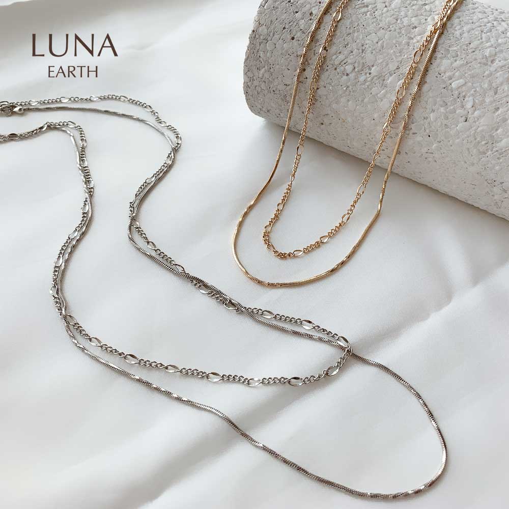 N-80) Double chain necklace – LUNA EARTH ONLINE