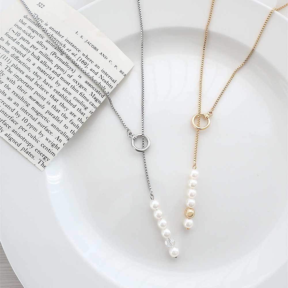 【Seads Mara】Mantel chain pearl Necklace