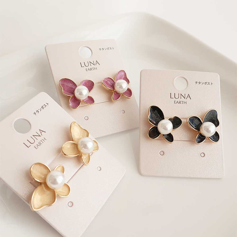 P-496) Epo Flower Titanium Earrings – LUNA EARTH ONLINE