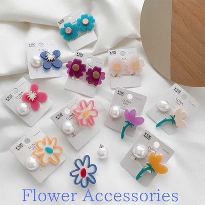 Pop and colorful ♪ acrylic flower accessories