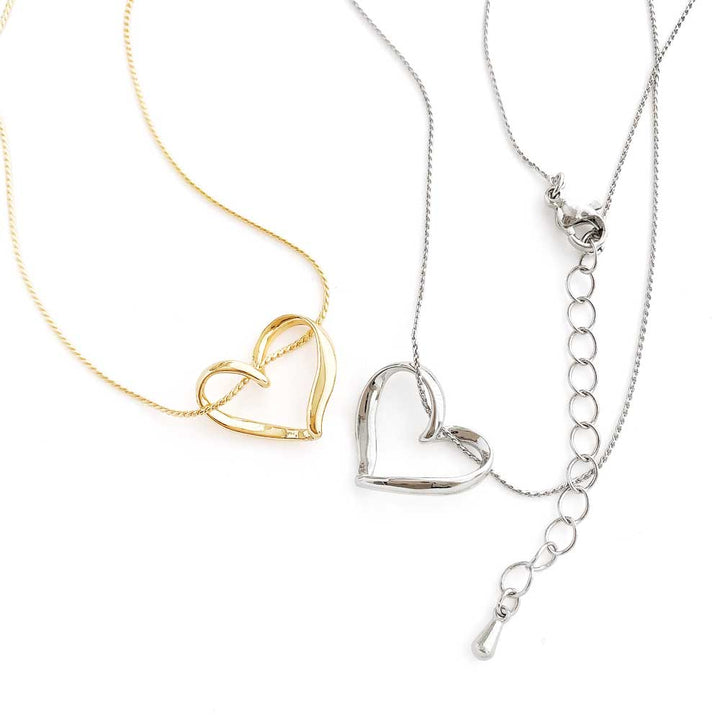 N-224) Open heart necklace – LUNA EARTH ONLINE