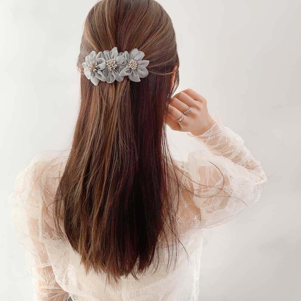 三角バレッタ★１点★950円 三角バレッタ 押し花☆1点950円☆