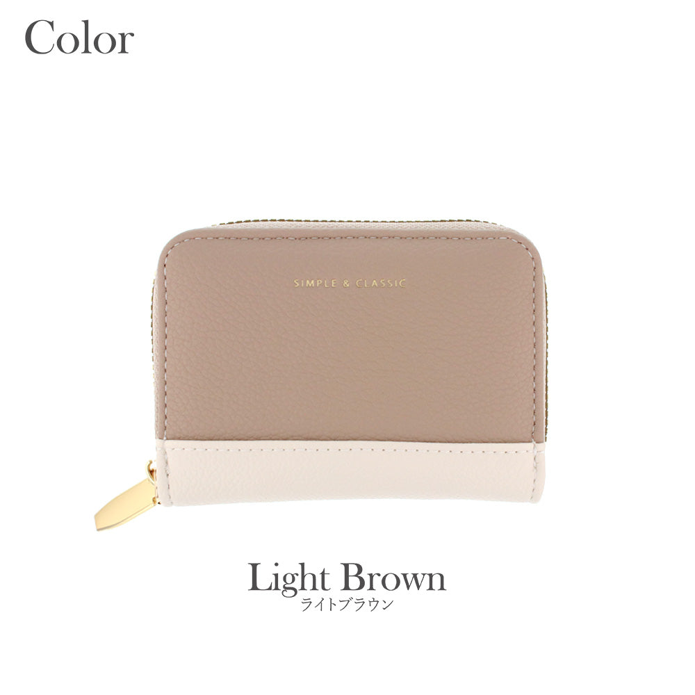 CÉLINE エンベロープ型カードケース ブラウン/ホワイト バイカラー 