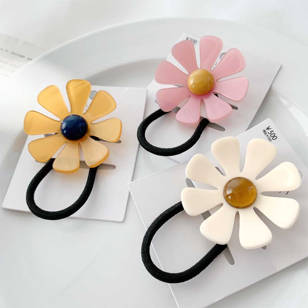 S-357) Acrylic flower hair elastic – LUNA EARTH ONLINE